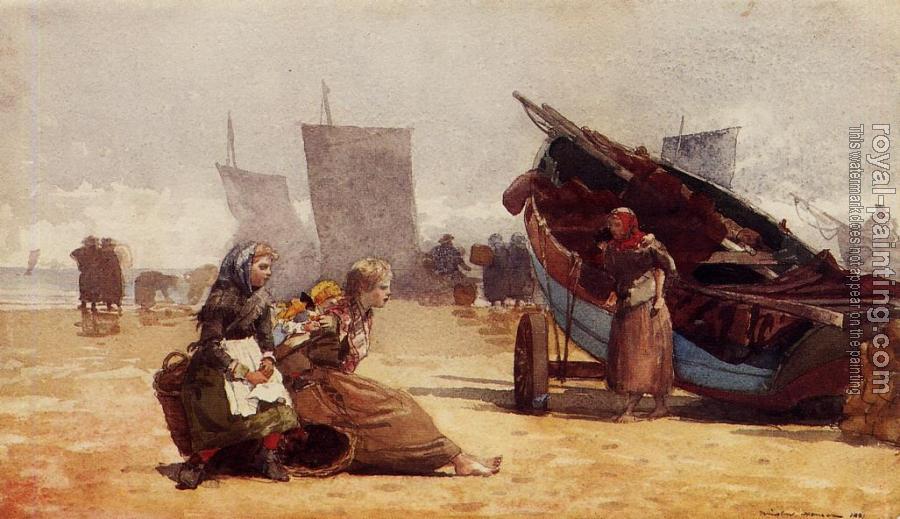 Winslow Homer : Beach Scene, Cullercoats Winslow Homer : Beach Scene, Cullercoats